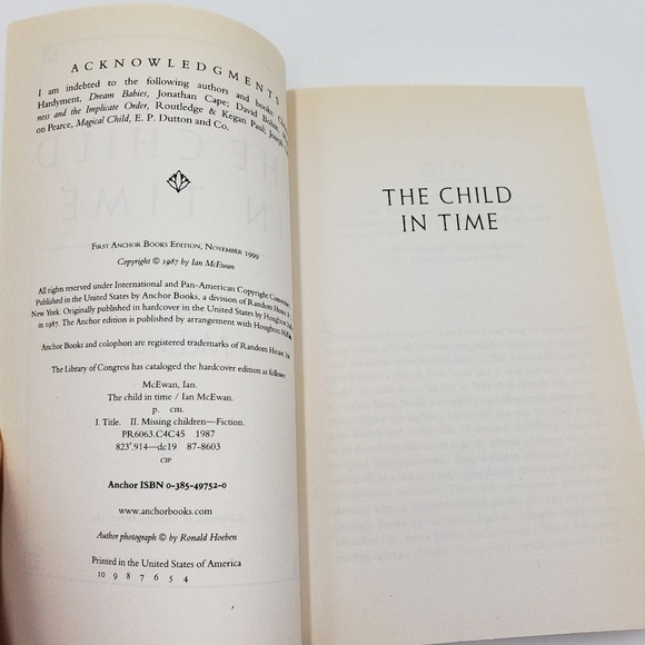 3/$12 Ian McEwan The Child In Time Paperback Book - Picture 4 of 6